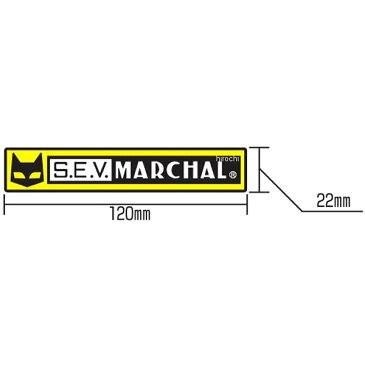 【メーカー在庫あり】 マーシャル MARCHAL ステッカー オリジナルロゴ 幅120mmx高さ22mm 800-7009 HD店