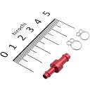 【メーカー在庫あり】 キタコ ホースジョイント φ4←→φ5タイプ レッド 993-0004050 HD店