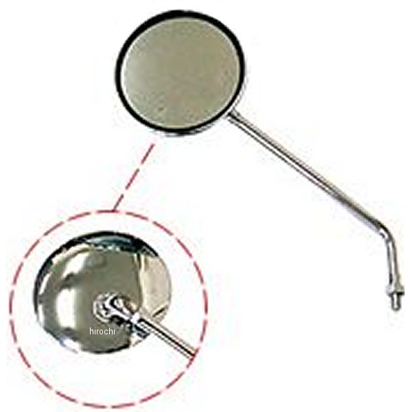【メーカー在庫あり】 ミラックス MIRAX スクーター用丸ミラー 正ネジ8mm 左側 メッキ MIRAX06 HD店