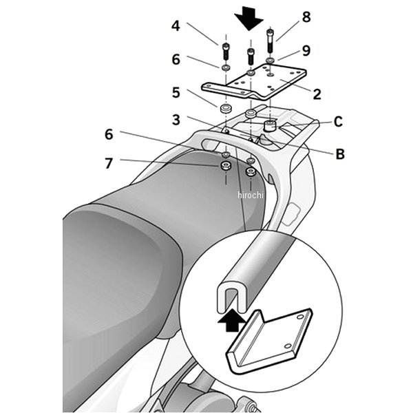 【メーカー在庫あり】 シャッド SHAD トップマスターフィッティングキット 01年-05年 FJR1300 Y0FJ31ST HD店(2)