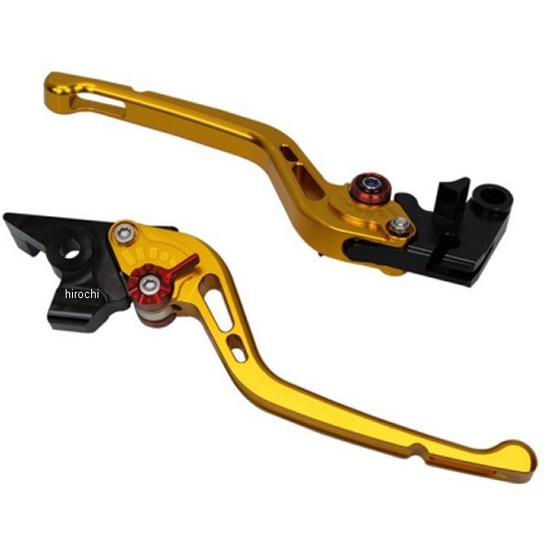 【メーカー在庫あり】 ユーカナヤ U-KANAYA ビレットレバーセット GPタイプ ロング ナイトホーク750、CL400 ゴールド HO034-010-0502 HD店