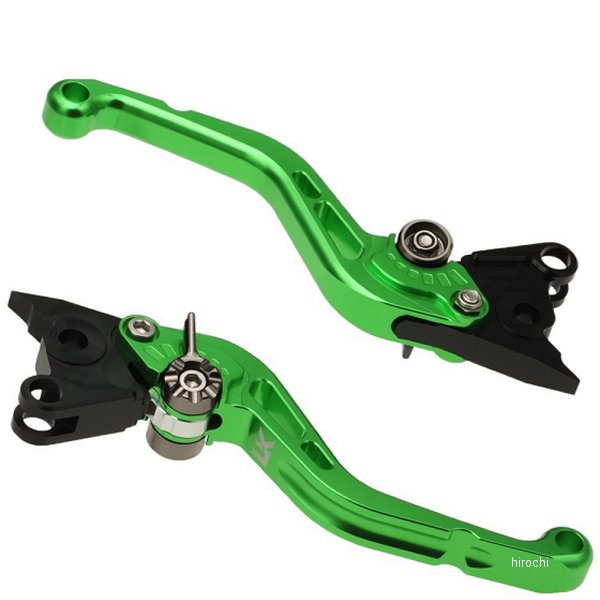 【メーカー在庫あり】 ユーカナヤ U-KANAYA ビレットレバーセット スタンダードタイプ ショート CBR250R、CB250F、NS-1 緑 HO022-042-0207 HD店