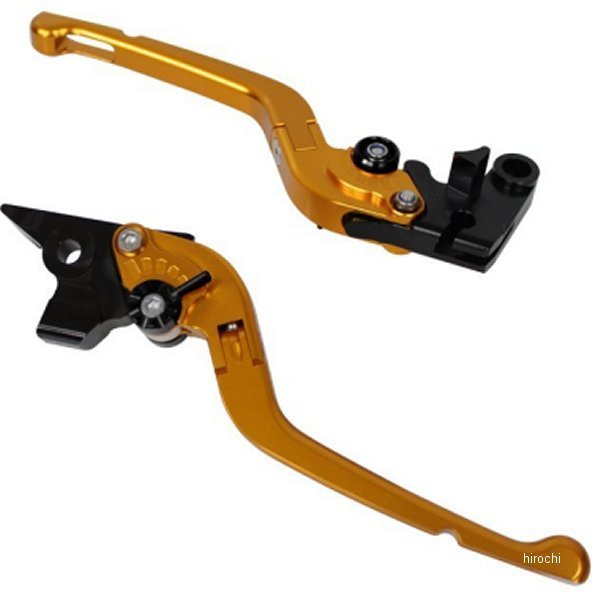 【メーカー在庫あり】 ユーカナヤ U-KANAYA ビレットレバーセット 可倒式Rタイプ GPZ600R、GPZ400、GPZ250R ゴールド KA058-050-0702 HD店