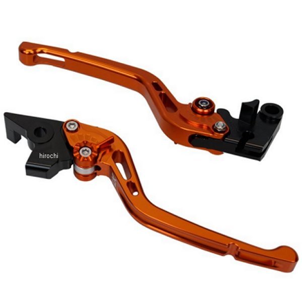 【メーカー在庫あり】 ユーカナヤ U-KANAYA ビレットレバーセット GPタイプ ロング ZRX1200ダエグ、ZRX1200、ZRX1100 オレンジ KA017-004-0508 HD店