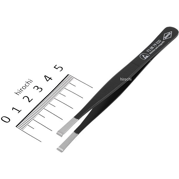 【メーカー在庫あり】 クニペックス KNIPEX ESD精密ピンセット 120mm 9208-79ESD-KP HD店
