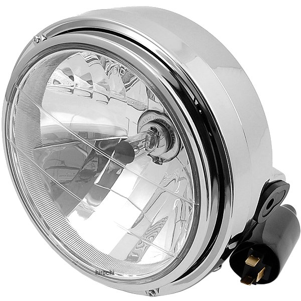 【メーカー在庫あり】 NBS バイクパーツセンター マルチリフレクターヘッドライト φ180 メッキ 313104 HD店