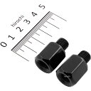 ミラックス MIRAX ミラー高さ調整用スペーサー 正ネジ10mm→正ネジ10mm 黒 MIRAX112 HD店