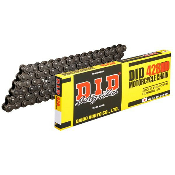 D.I.D 大同工業 チェーン 428HD スタンダードシリーズ80年-81年 CB125JX93年-95年 スーパーカブ10000年-07年 MATE88年 TDR80チェーンサイズ:428リンク数:(102L)ジョイントタイプ:RJ(クリップ)カラー:スチール428Dの強化版。20％以上の強度UPにより、重量物の配達を行うヘビーユーザーに対応。※パッケージは予告なく変更される場合がございます。DID 428HD-102L RJ(クリップ)楽天 HD店　