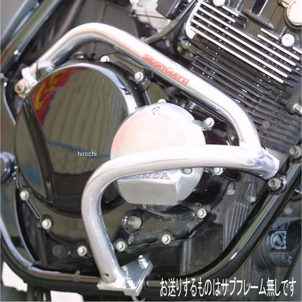 ゴールドメダル GOLD MEDAL スラッシュガード99年-01年 ホンダ CB400スーパーフォア ハイパーVTEC SPEC102年-03年 ホンダ CB400スーパーフォア ハイパーVTEC SPEC204年 ホンダ CB400スーパーフォア ハイパーVTEC SPEC305年-07年 ホンダ CB400スーパーフォア ハイパーVTEC SPEC3適合型式:BC-NC39カラー:バフ仕上げ材質:アルミニウム A52Sサブフレーム無し左右セット【特徴】スラッシュガードが、転倒時のダメージからエンジンをガード。エンジンガードにファッション性と機能性をプラスしたものが「スラッシュガード」です。スラッシュガードは転倒時の衝撃を面で受けるのため、ピンポイントのスライダーに比べるとガード力が大幅に向上しています。材質にアルミ52Sを使用しており、軽量でクッション性が高く、フレームへの負担も非常に少ない特徴があります。また、転倒時に鉄製ガードのように火花が飛び散ることもなく、クランクケースとの間に5mm〜10mm衝撃吸収ゴムをはさむため、しっかり衝撃を吸収します。シンプルなデザインでバイク本来のスタイルを壊しません。カラーバリエーションもバフ仕上げを定色に全6色（バフ仕上げ、ブルー、レッド、ゴールド、ブラック、パープル）をラインナップ。バイクのカラーリングとのコーディネイトも可能です。片側だけでも補修アフターパーツとして販売していますので、万が一転倒し、ガードに傷が入っても片側だけ取替えが可能で、コストパフォーマンスに優れます。SGH07A-1楽天 HD店