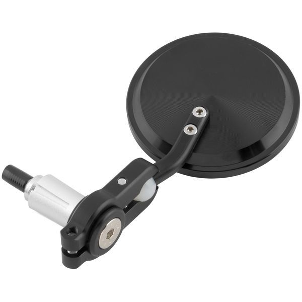 【USA在庫あり】 バイクマスター BikeMaster ミラー ビレット バーエンド取り付け 黒 左右ペア bkm6003..