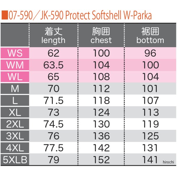 JK-590コミネKOMINE2017年秋冬モデルProtectSoftshellW-ParkaCrushBlue/Black2XLサイズ