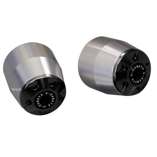 【メーカー在庫あり】 ユーカナヤ U-KANAYA アルミビレット バーエンド 全年式 NC700S、700X シルバー/黒 BESV-HO38-BK HD店