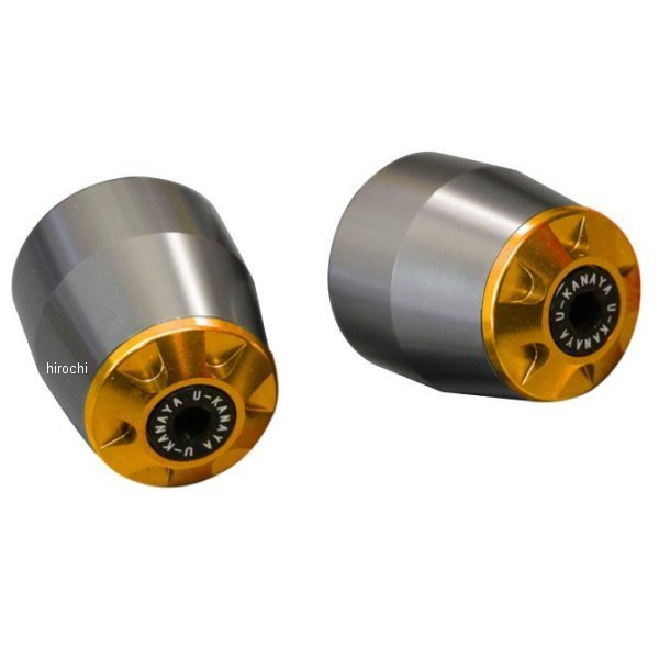 【メーカー在庫あり】 ユーカナヤ U-KANAYA アルミビレット バーエンド 全年式 GSX-S1000、GSX-S1000F チタン/ゴールド BETI-SU51-GD HD店