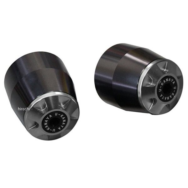 【メーカー在庫あり】 ユーカナヤ U-KANAYA アルミビレット バーエンド 全年式 XJR400、XJR400R 黒/チ..