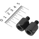 ミラックス MIRAX ネジ径変換 ミラー アダプター 正ネジ10mm→逆ネジ8mm 黒 MIRAX108 HD店