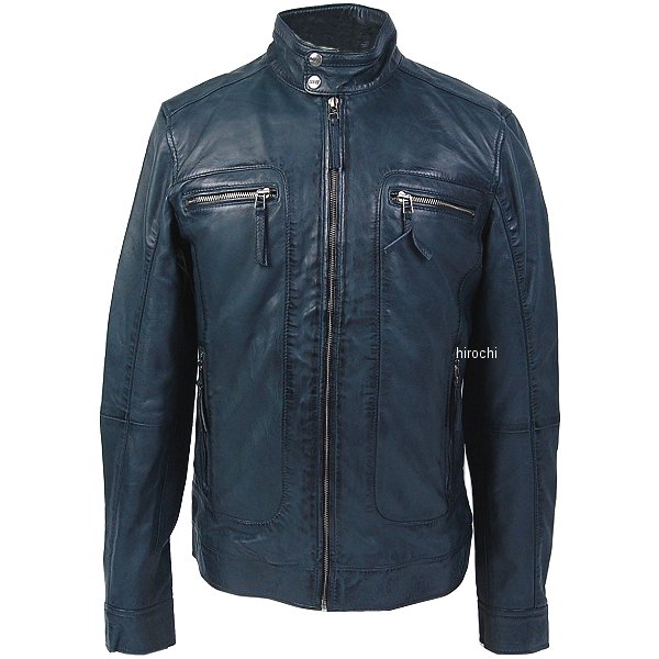 【メーカー在庫あり】 ライズ RIDEZ レザージャケット CLUBS アイアンブルー Mサイズ RLJ200C-M HD店(2)