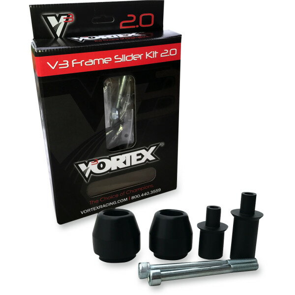 【USA在庫あり】 ボルテックス Vortex フレーム スライダーキット V3 04年-05年 ニンジャ ZX-10R 黒 0505-1605 HD店