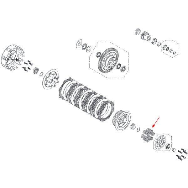 【メーカー在庫あり】 SP武川 クラッチスプリング 6本入り 00-02-0393 HD店