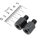 ミラックス MIRAX ネジ径変換 ミラー アダプター 正ネジ8mm→正ネジ10mm 黒 MIRAX106 HD店
