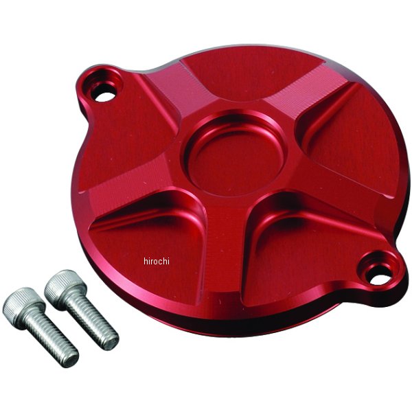 【メーカー在庫あり】 ポッシュ POSH アルミマシンドカムカバー グロム 赤 059103-02 HD店