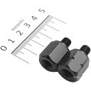 ミラックス MIRAX 逆ネジ ミラー アダプター 正ネジ8mm→逆ネジ8mm 黒 MIRAX100 HD店