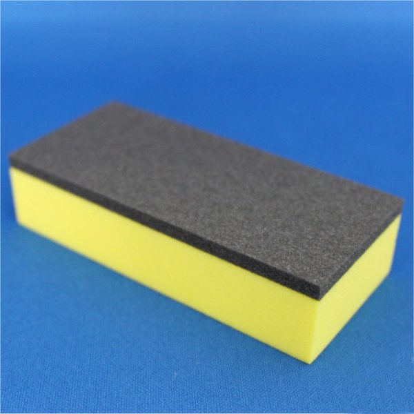 【メーカー在庫あり】 撥水道場 ガラス鏡のウロコ落としスポンジパッド 100mm×45mm×22mm 5008 HD店