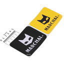 【メーカー在庫あり】 マーシャル MARCHAL ステッカー 幅90mmx高さ72mm 黄/黒 大 2枚入り 800-7015 HD店(2)