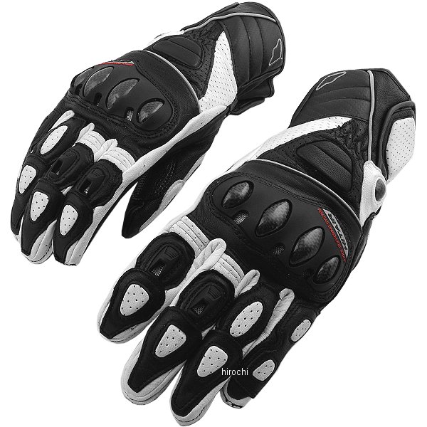 ヒットエアー hit-air レーシングレザーグローブ 黒/白 Lサイズ R3 HD店