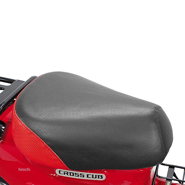 【メーカー在庫あり】 SP武川 クッションシートカバー クロスカブ110 ディンプルブラック/レッド表皮/シングルブラックステッチ 09-11-0187 HD店