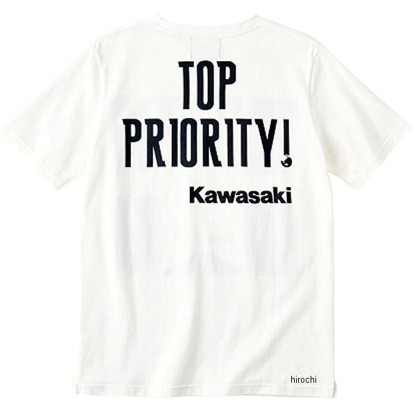 カワサキ純正 春夏モデル プライオリティTシャツ 白 フリーサイズ J8901-1604 HD店