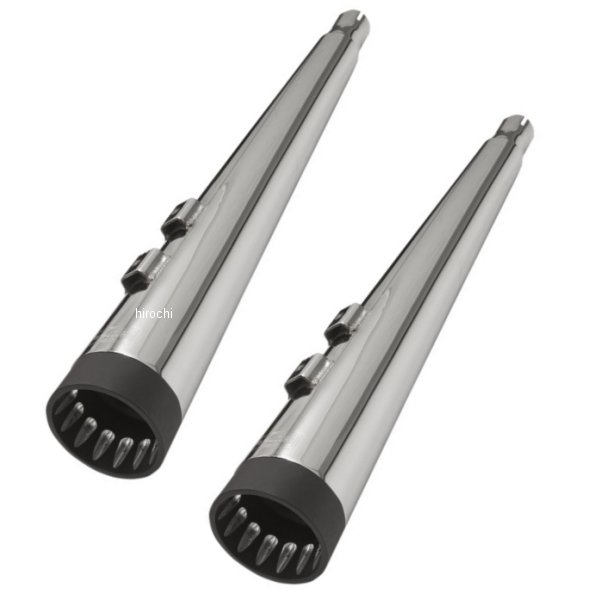 【USA在庫あり】 バッサニ Bassani 4インチ スリップオンマフラー DNT メガホン 95年-16年 クローム/黒 1801-0772 HD店