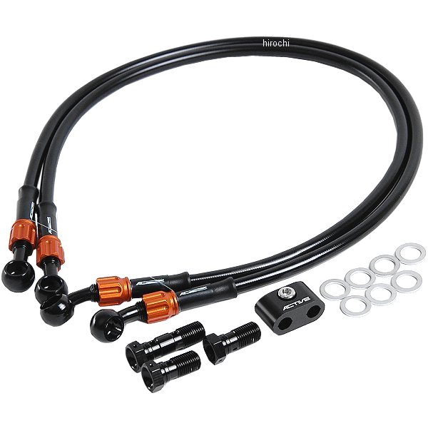 ACパフォーマンスライン AC-PERFORMANCELINE フロントブレーキホース 94年-97年 アプリリア RS250 黒/ゴールド 32295010 HD店