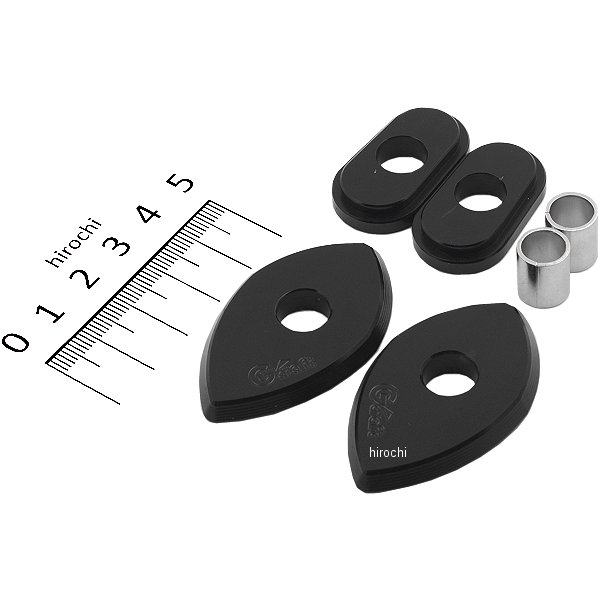 Gクラフト ウインカーベース グロム 黒 左右セット 32133G HD店