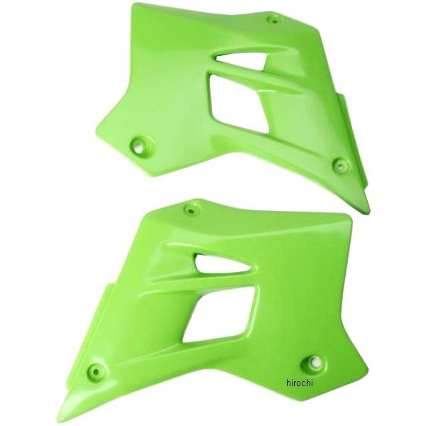 【USA在庫あり】 ユーフォープラスト UFO PLAST ラジエーターカバー 17年-18年 KX250F 緑 1403-2016 HD店
