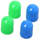 【メーカー在庫あり】 ディーアールシー DRC バルブキャップ プラスチック 4個入り 青/緑 D58-03-211 HD店