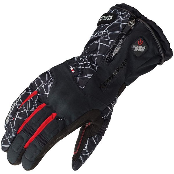 【メーカー在庫あり】 EK-205 コミネ KOMINE 秋冬モデル アドバンスド プロテクトエレクトリックグローブ クラッシュブラック/赤 Lサイズ 4573325737891 HD店(2)