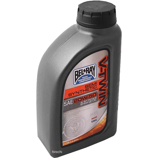 【USA在庫あり】 ベルレイ BEL-RAY 半化学合成 V-TWIN エンジンオイル 20W50 1リットル 3601-0251 HD店...