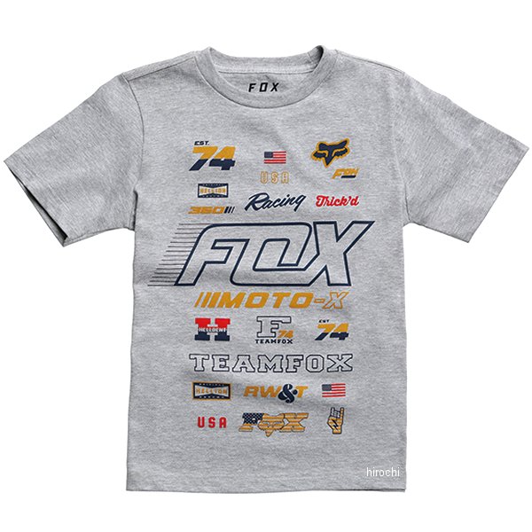 【メーカー在庫あり】 フォックス FOX Tシャツ エディファイ ユース用 ライトヒーサーグレー YSサイズ 21002-416-YS HD店