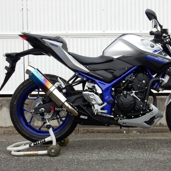 ダブルアールズ WR'S スリップオンマフラー JMCA ラウンド MT-03、MT-25 チタン焼色 BK2260JM HD店