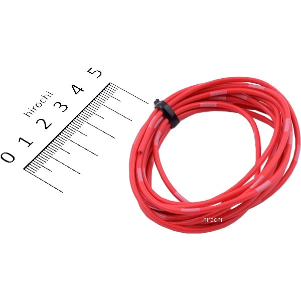 【メーカー在庫あり】 デイトナ 純正色ハーネス 赤 一般用:4m(許容電力14A/12V) 65097 HD店