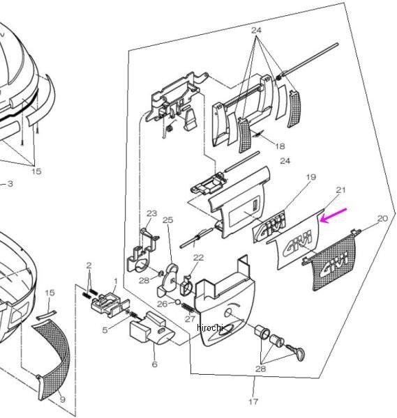 �ڥ᡼�����߸ˤ���� ���� GIVI ��Υ����������� ��ե쥯����(���) Z617 66519 HDŹ