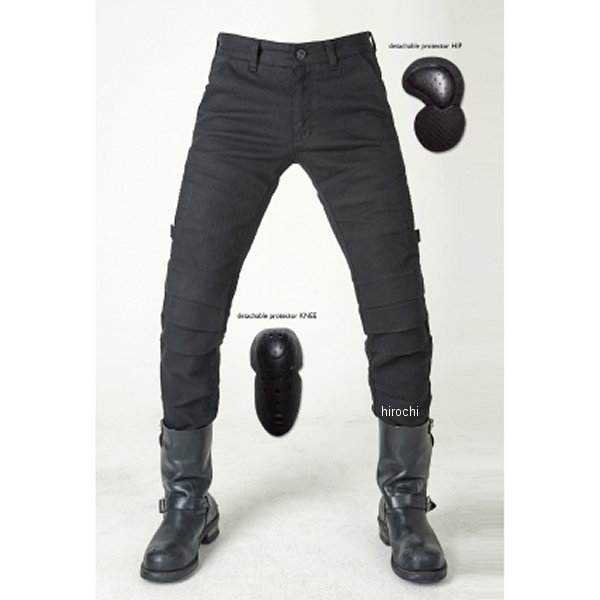 ラフ&ロード 春夏モデル モトパンツ uglyBROS LARVA 黒 28インチ UB0016BK1 HD店