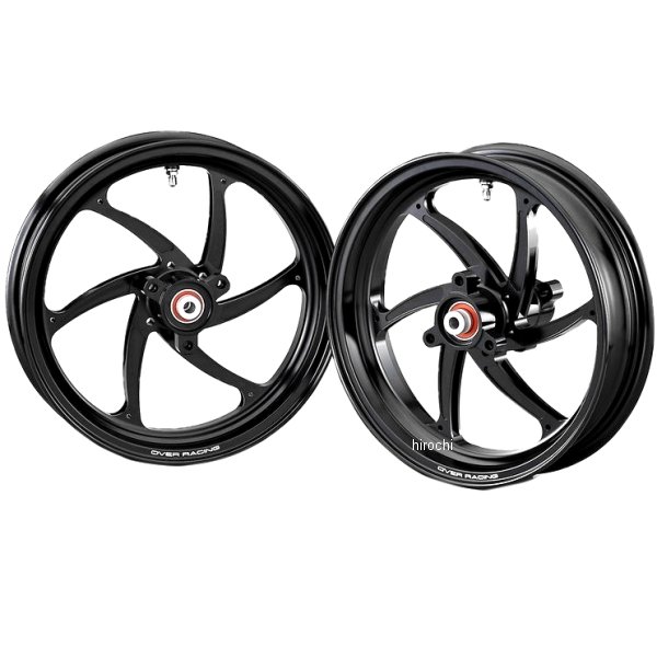 オーヴァー OVER アルミ鍛造 リアホイール GP-SIX 2.75-12 KSR110 黒 82-67-22B HD店