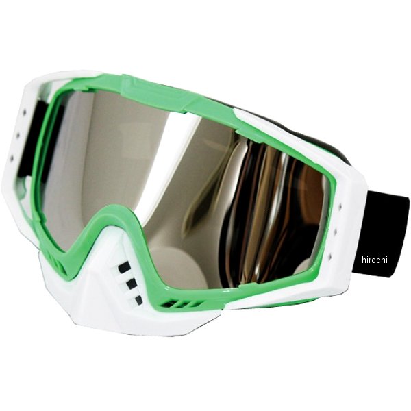 【メーカー在庫あり】 マッドマックス MAD MAX ノーズガード付きゴーグル UVカット 防風 防寒 TYPE2 緑/シルバーミラーシールド MM40-MO016-GN HD店