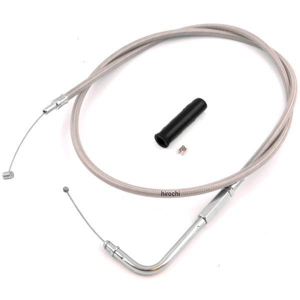 【メーカー在庫あり】 キジマ スロットルケーブル(引き) 96年-17年 Big Twin ステンメッシュ 1095mm HW..