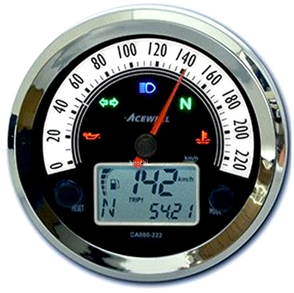 エースウェル ACEWELL 多機能デジタルメーター 白 CA080-162W HD店