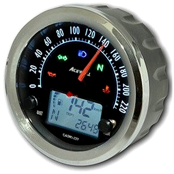 エースウェル ACEWELL 多機能デジタルメーター 黒 CA080-222B HD店