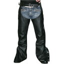 モトフィールド MOTO FIELD 春夏モデル レザーチャップス 黒 Lサイズ MF-LP77 HD店