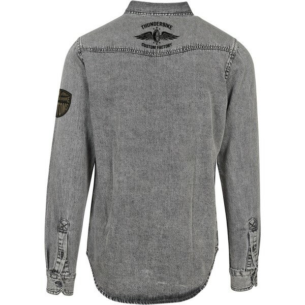 サンダーバイク レディース デニムシャツ Thunderbike Custom グレー Sサイズ THU-19-12-1193/000S HD店