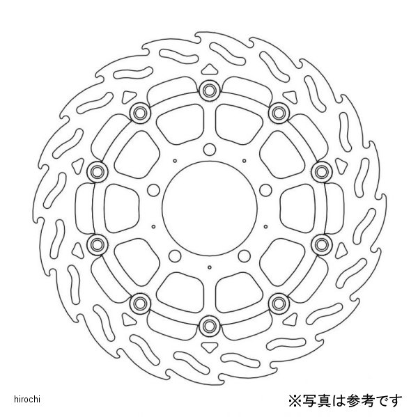 モトマスター MOTO MASTER (受注発注品) フロント フレイム ステンローター ブラックインナー φ300/右 Z750 MM112048SB HD店